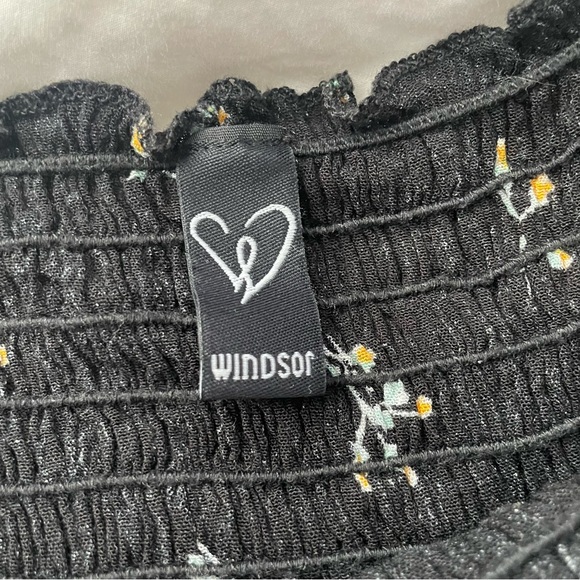 Windsor Black Floral Mini Dress - Picture 2 of 4